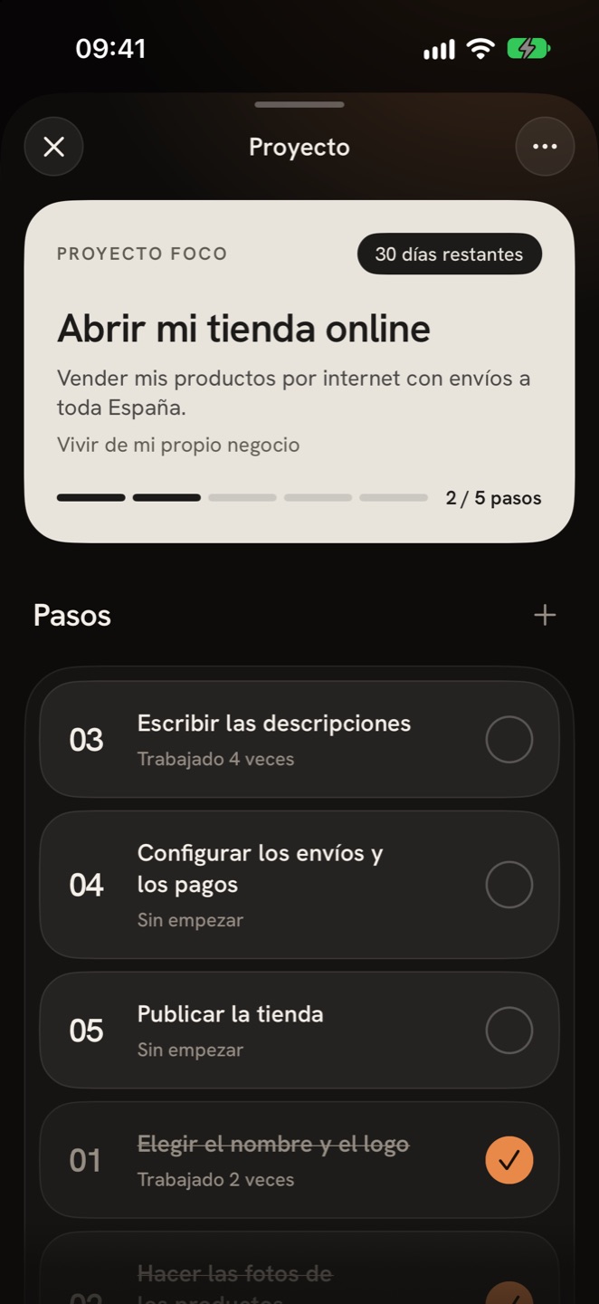 Proyectos y pasos